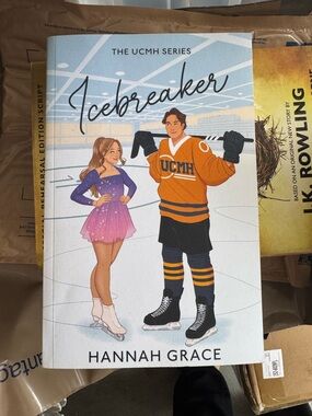 Icebreaker by Hannah Grace - Illustrated Book Cover (White, Orange, Purple)